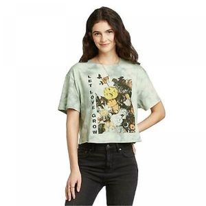 Tye Dye Let Love Grow Cropped Graphic Tee XXL